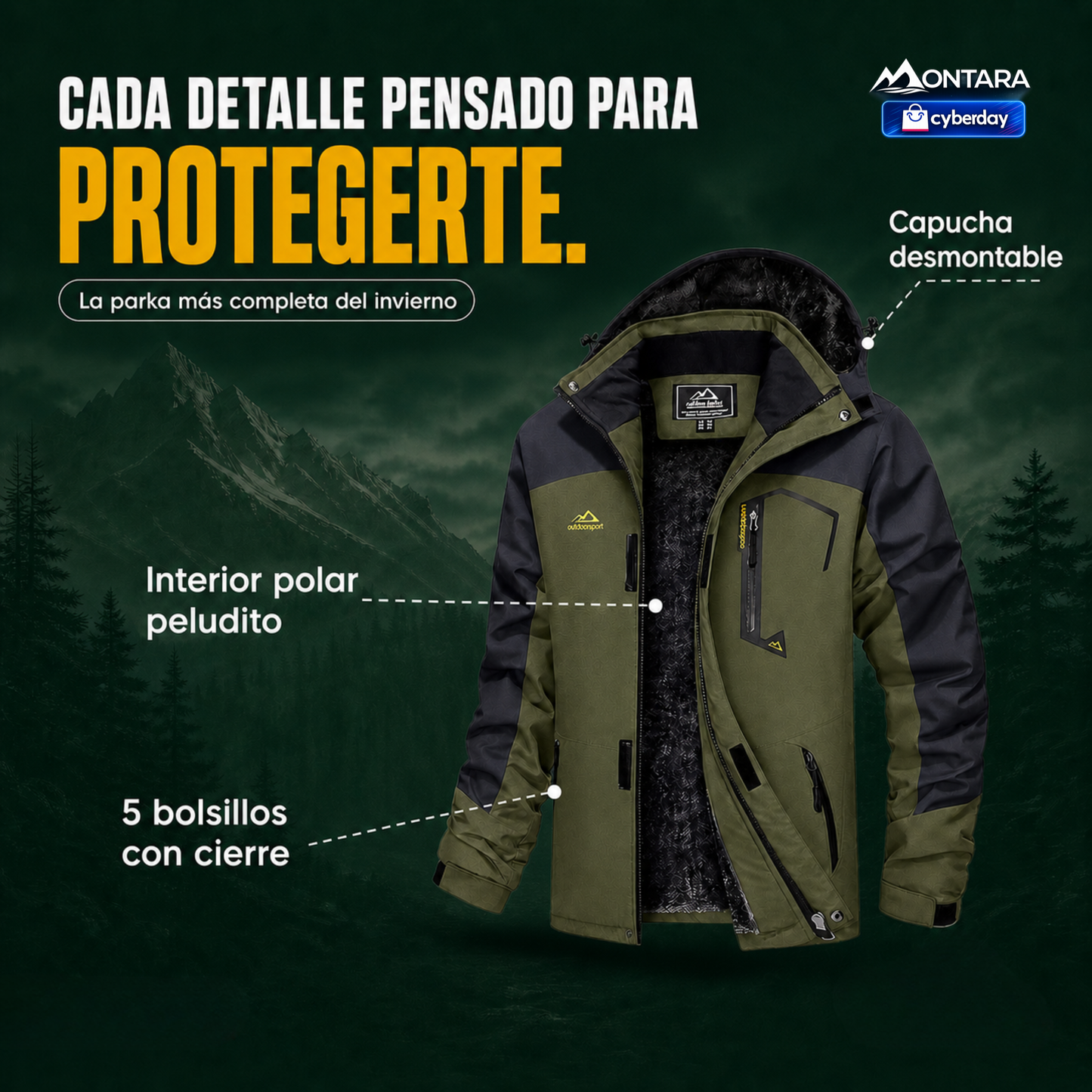 Parka Polar Impermeable | OFERTA CYBERDAY 2026